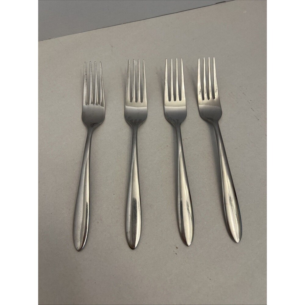 4 Oneida Jennifer Luann Mooncrest Trista Dinner Forks Stainless Steel Flatware